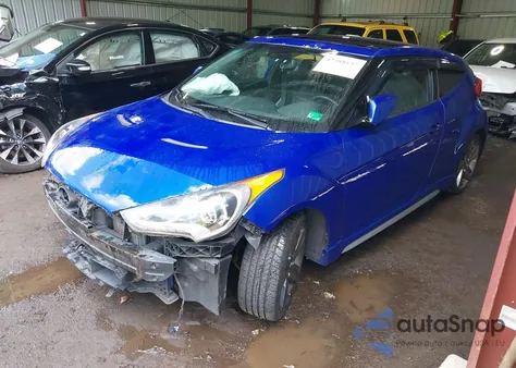 2013 Hyundai Veloster Turbo W/Black z USA, uszkodzony, nr VIN KMHTC6AE2DU106462